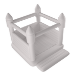 white inflatable bounce house