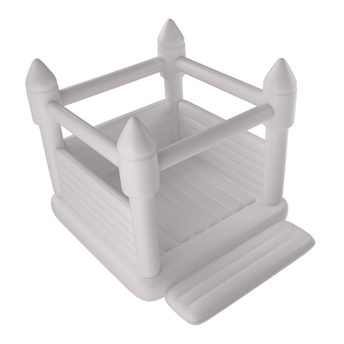 white inflatable bounce house